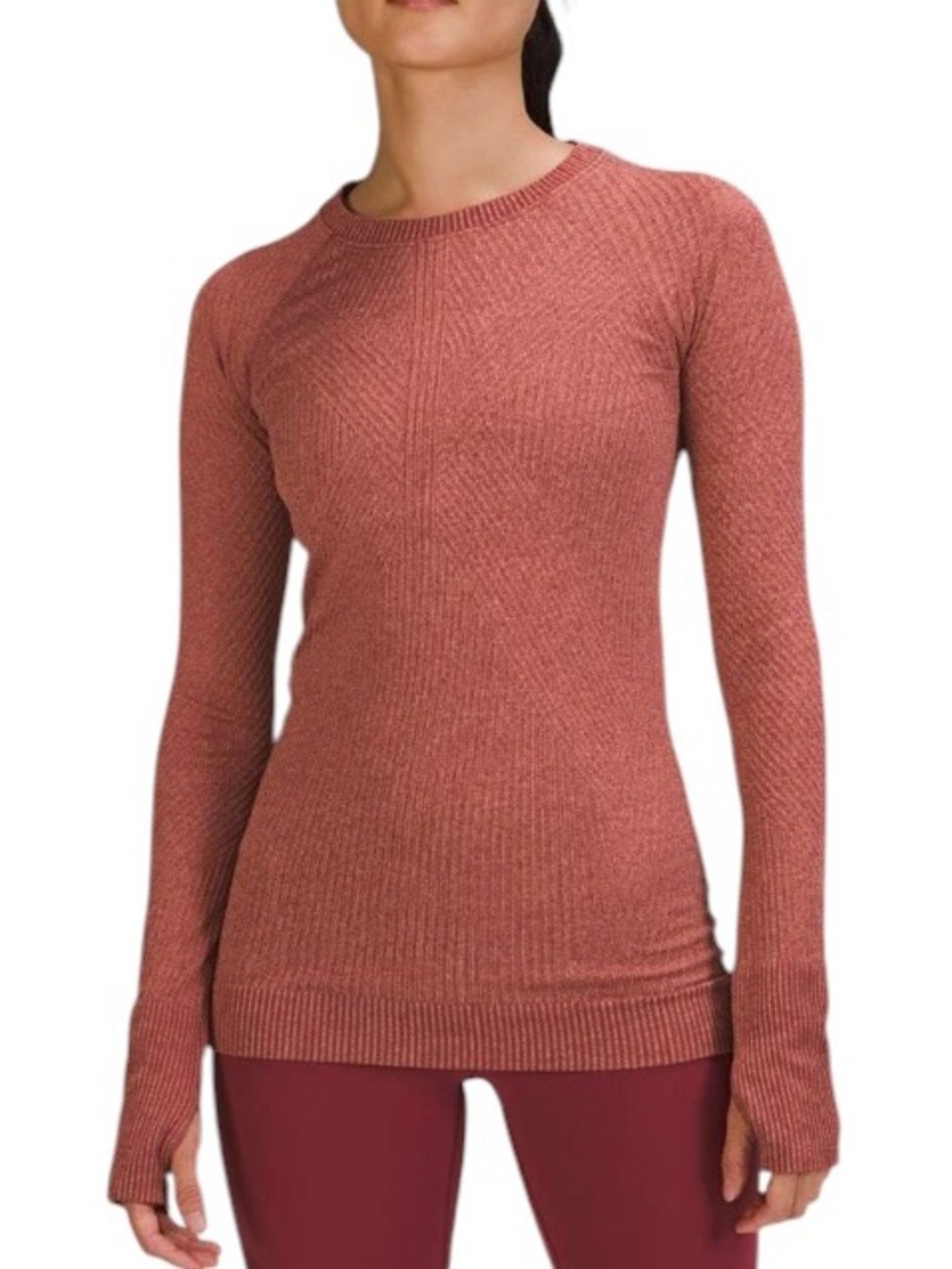 Lululemon Women’s Rest Less Pullover Mulled Wine / Pink Savannah Sz 12 Orig $88
